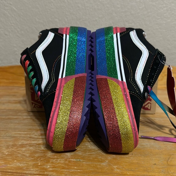 Vans old Stacked Glitter Black Rainbow - Picture 4 of 8